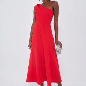 Tuckernuck One-Shoulder Red Midi Dress